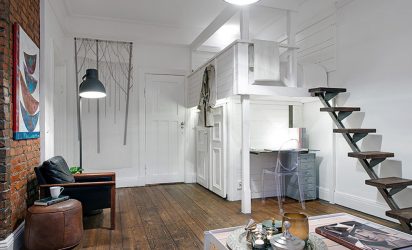 Zoneamento da sala de estar e quarto na mesma sala (235+ Design Photos): use o espaço com benefício e conveniência