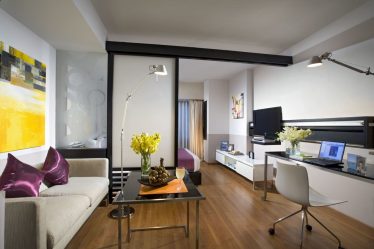 Zoneamento da sala de estar e quarto na mesma sala (235+ Design Photos): use o espaço com benefício e conveniência