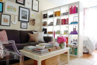 Zoneamento da sala de estar e quarto na mesma sala (235+ Design Photos): use o espaço com benefício e conveniência