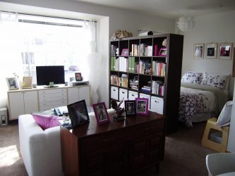 Zoneamento da sala de estar e quarto na mesma sala (235+ Design Photos): use o espaço com benefício e conveniência