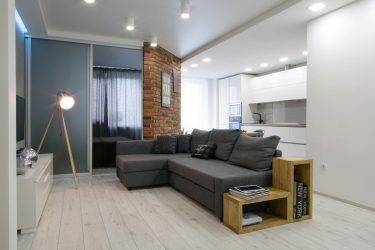 Zoneamento da sala de estar e quarto na mesma sala (235+ Design Photos): use o espaço com benefício e conveniência