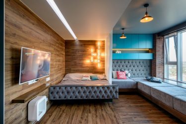 Zoneamento da sala de estar e quarto na mesma sala (235+ Design Photos): use o espaço com benefício e conveniência