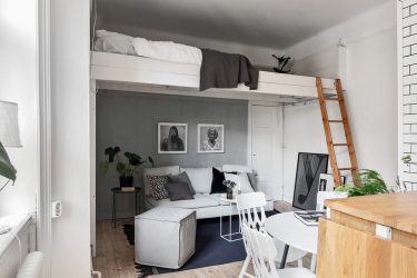 Zoneamento da sala de estar e quarto na mesma sala (235+ Design Photos): use o espaço com benefício e conveniência