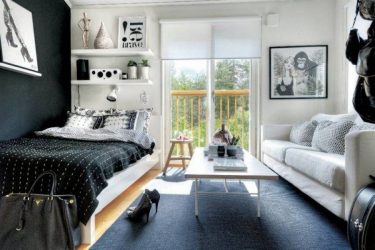Zoneamento da sala de estar e quarto na mesma sala (235+ Design Photos): use o espaço com benefício e conveniência