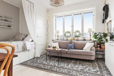 Zoneamento da sala de estar e quarto na mesma sala (235+ Design Photos): use o espaço com benefício e conveniência