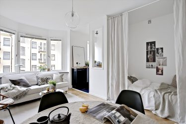 Zoneamento da sala de estar e quarto na mesma sala (235+ Design Photos): use o espaço com benefício e conveniência