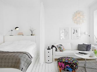 Zoneamento da sala de estar e quarto na mesma sala (235+ Design Photos): use o espaço com benefício e conveniência