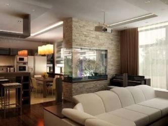 Cozinha design sala de estar em uma casa particular (mais de 200 fotos): técnicas de design e métodos de orçamento de transformação