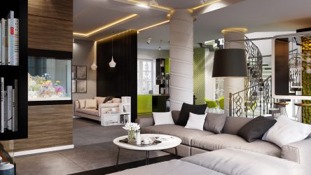 Cozinha design sala de estar em uma casa particular (mais de 200 fotos): técnicas de design e métodos de orçamento de transformação