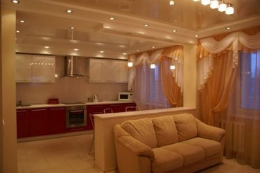 Cozinha design sala de estar em uma casa particular (mais de 200 fotos): técnicas de design e métodos de orçamento de transformação