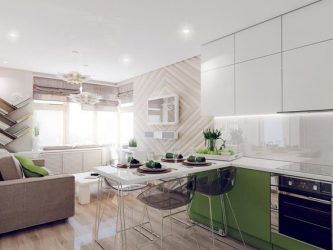 Cozinha design sala de estar em uma casa particular (mais de 200 fotos): técnicas de design e métodos de orçamento de transformação