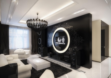Crie uma bela iluminação (150 + Foto): lustres de cristal no interior da sala e quarto (teto, pendurado, clássico)