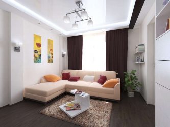 O interior de uma pequena sala de estar: 190+ (Fotos) Idéias modernas (móveis, papel de parede, zoneamento)