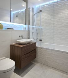 Opções de acabamento para a telha do banheiro (mais de 175 fotos). Crie um design que será lembrado