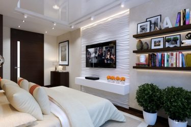 Como pendurar uma TV na parede? Mais de 150 projetos interiores da foto
