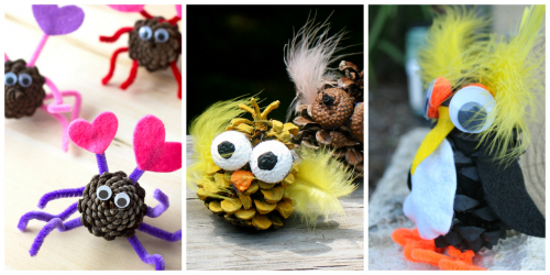 Artesanato de cones de abeto (grandes, pintados) para o Ano Novo (mais de 175 fotos) Belos brinquedos para as férias!