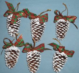 Artesanato de cones de abeto (grandes, pintados) para o Ano Novo (mais de 175 fotos) Belos brinquedos para as férias!
