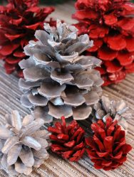 Artesanato de cones de abeto (grandes, pintados) para o Ano Novo (mais de 175 fotos) Belos brinquedos para as férias!