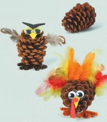 Artesanato de cones de abeto (grandes, pintados) para o Ano Novo (mais de 175 fotos) Belos brinquedos para as férias!