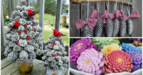 Artesanato de cones de abeto (grandes, pintados) para o Ano Novo (mais de 175 fotos) Belos brinquedos para as férias!