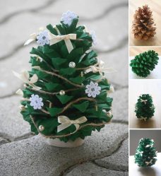 Artesanato de cones de abeto (grandes, pintados) para o Ano Novo (mais de 175 fotos) Belos brinquedos para as férias!