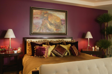 Como fazer espaço no quarto acima da cama: colocação de pinturas pelo Feng Shui. 170+ (Fotos) acentos brilhantes e elegantes