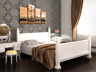 Como fazer espaço no quarto acima da cama: colocação de pinturas pelo Feng Shui. 170+ (Fotos) acentos brilhantes e elegantes
