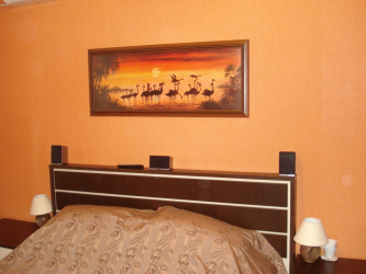 Como fazer espaço no quarto acima da cama: colocação de pinturas pelo Feng Shui. 170+ (Fotos) acentos brilhantes e elegantes