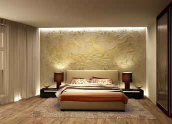Como fazer espaço no quarto acima da cama: colocação de pinturas pelo Feng Shui. 170+ (Fotos) acentos brilhantes e elegantes