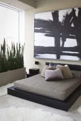 Como fazer espaço no quarto acima da cama: colocação de pinturas pelo Feng Shui. 170+ (Fotos) acentos brilhantes e elegantes