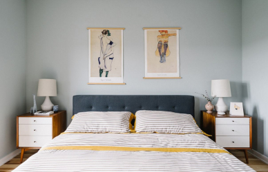 Como fazer espaço no quarto acima da cama: colocação de pinturas pelo Feng Shui. 170+ (Fotos) acentos brilhantes e elegantes
