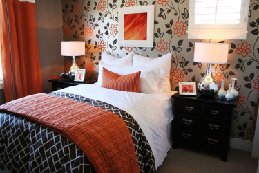 Como fazer espaço no quarto acima da cama: colocação de pinturas pelo Feng Shui. 170+ (Fotos) acentos brilhantes e elegantes