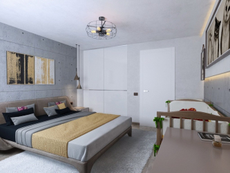 Como fazer espaço no quarto acima da cama: colocação de pinturas pelo Feng Shui. 170+ (Fotos) acentos brilhantes e elegantes