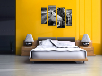 Como fazer espaço no quarto acima da cama: colocação de pinturas pelo Feng Shui. 170+ (Fotos) acentos brilhantes e elegantes
