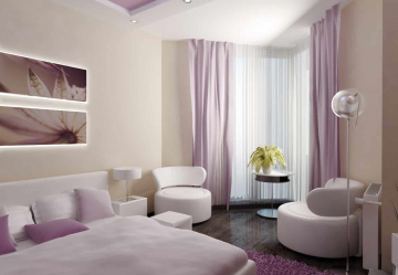 Como fazer espaço no quarto acima da cama: colocação de pinturas pelo Feng Shui. 170+ (Fotos) acentos brilhantes e elegantes