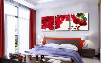 Como fazer espaço no quarto acima da cama: colocação de pinturas pelo Feng Shui. 170+ (Fotos) acentos brilhantes e elegantes