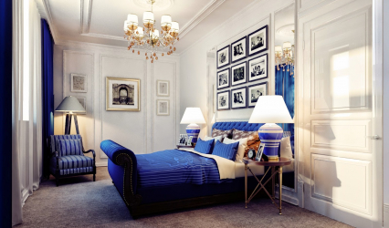 Como fazer espaço no quarto acima da cama: colocação de pinturas pelo Feng Shui. 170+ (Fotos) acentos brilhantes e elegantes