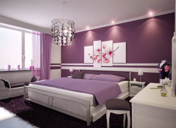 Como fazer espaço no quarto acima da cama: colocação de pinturas pelo Feng Shui. 170+ (Fotos) acentos brilhantes e elegantes