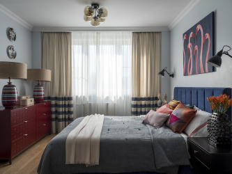 Como fazer espaço no quarto acima da cama: colocação de pinturas pelo Feng Shui. 170+ (Fotos) acentos brilhantes e elegantes