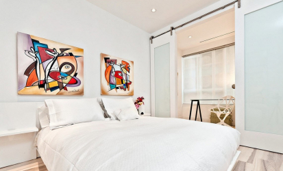Como fazer espaço no quarto acima da cama: colocação de pinturas pelo Feng Shui. 170+ (Fotos) acentos brilhantes e elegantes