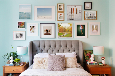 Como fazer espaço no quarto acima da cama: colocação de pinturas pelo Feng Shui. 170+ (Fotos) acentos brilhantes e elegantes