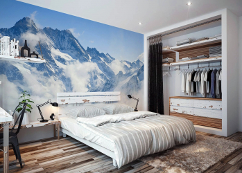 Como fazer espaço no quarto acima da cama: colocação de pinturas pelo Feng Shui. 170+ (Fotos) acentos brilhantes e elegantes
