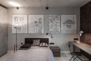 Como fazer espaço no quarto acima da cama: colocação de pinturas pelo Feng Shui. 170+ (Fotos) acentos brilhantes e elegantes