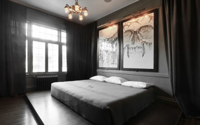 Como fazer espaço no quarto acima da cama: colocação de pinturas pelo Feng Shui. 170+ (Fotos) acentos brilhantes e elegantes