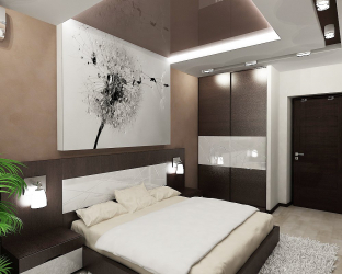 Como fazer espaço no quarto acima da cama: colocação de pinturas pelo Feng Shui. 170+ (Fotos) acentos brilhantes e elegantes