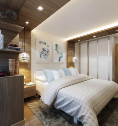 Como fazer espaço no quarto acima da cama: colocação de pinturas pelo Feng Shui. 170+ (Fotos) acentos brilhantes e elegantes