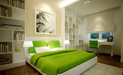 Como fazer espaço no quarto acima da cama: colocação de pinturas pelo Feng Shui. 170+ (Fotos) acentos brilhantes e elegantes