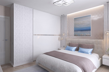 Como fazer espaço no quarto acima da cama: colocação de pinturas pelo Feng Shui. 170+ (Fotos) acentos brilhantes e elegantes