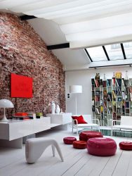 Parede de tijolos no interior - Uma maneira espetacular de transformar sua casa (mais de 260 fotos). A combinação na sala de estar, na cozinha, no quarto