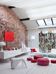 Parede de tijolos no interior - Uma maneira espetacular de transformar sua casa (mais de 260 fotos). A combinação na sala de estar, na cozinha, no quarto